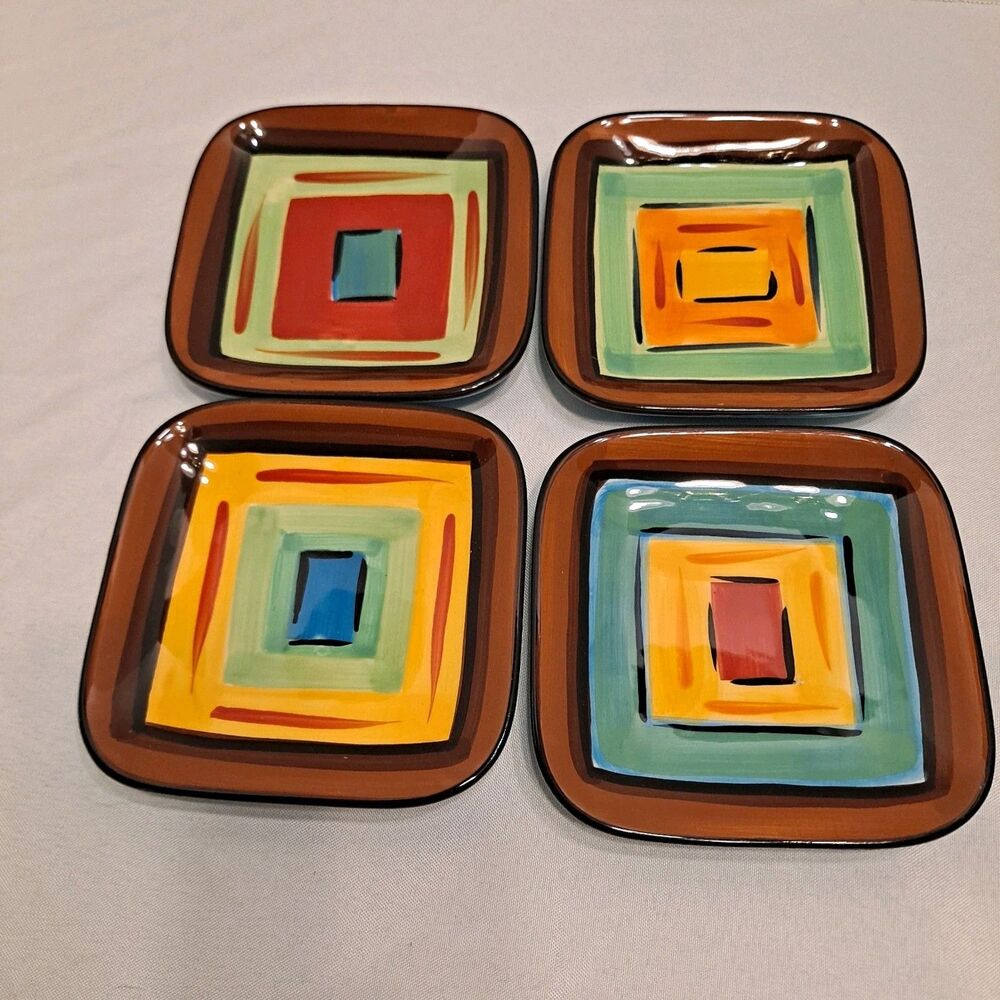 Gail Pittman Southern Living at Home Brio Square Appetizer Plates Set Of 4